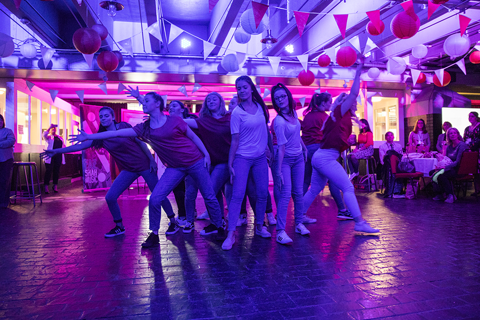 Dancers in the Wonderland showcarre at the North West Cultural Education Awards