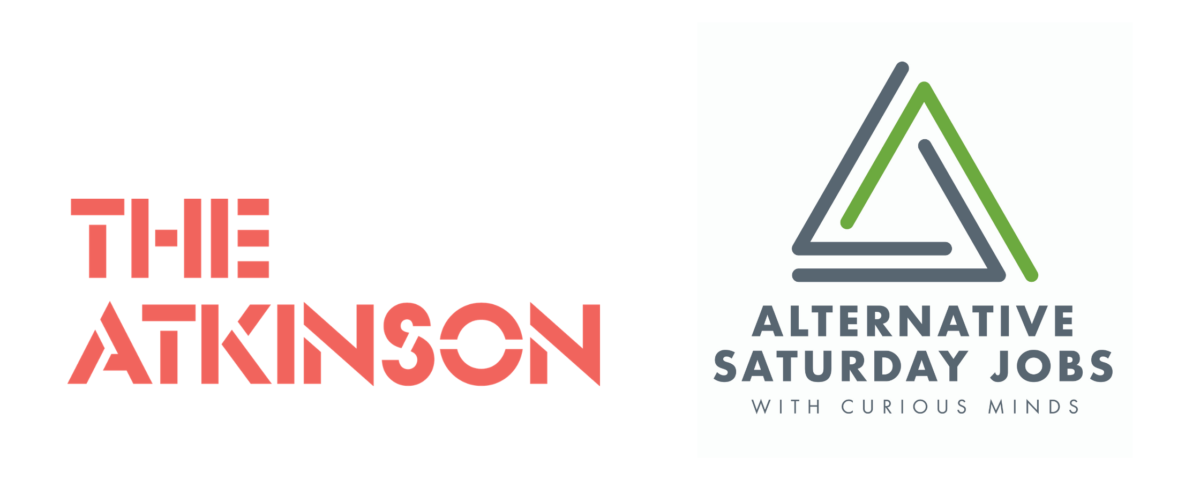 The Atkinson logo and Alternative Saturday Jobs logo