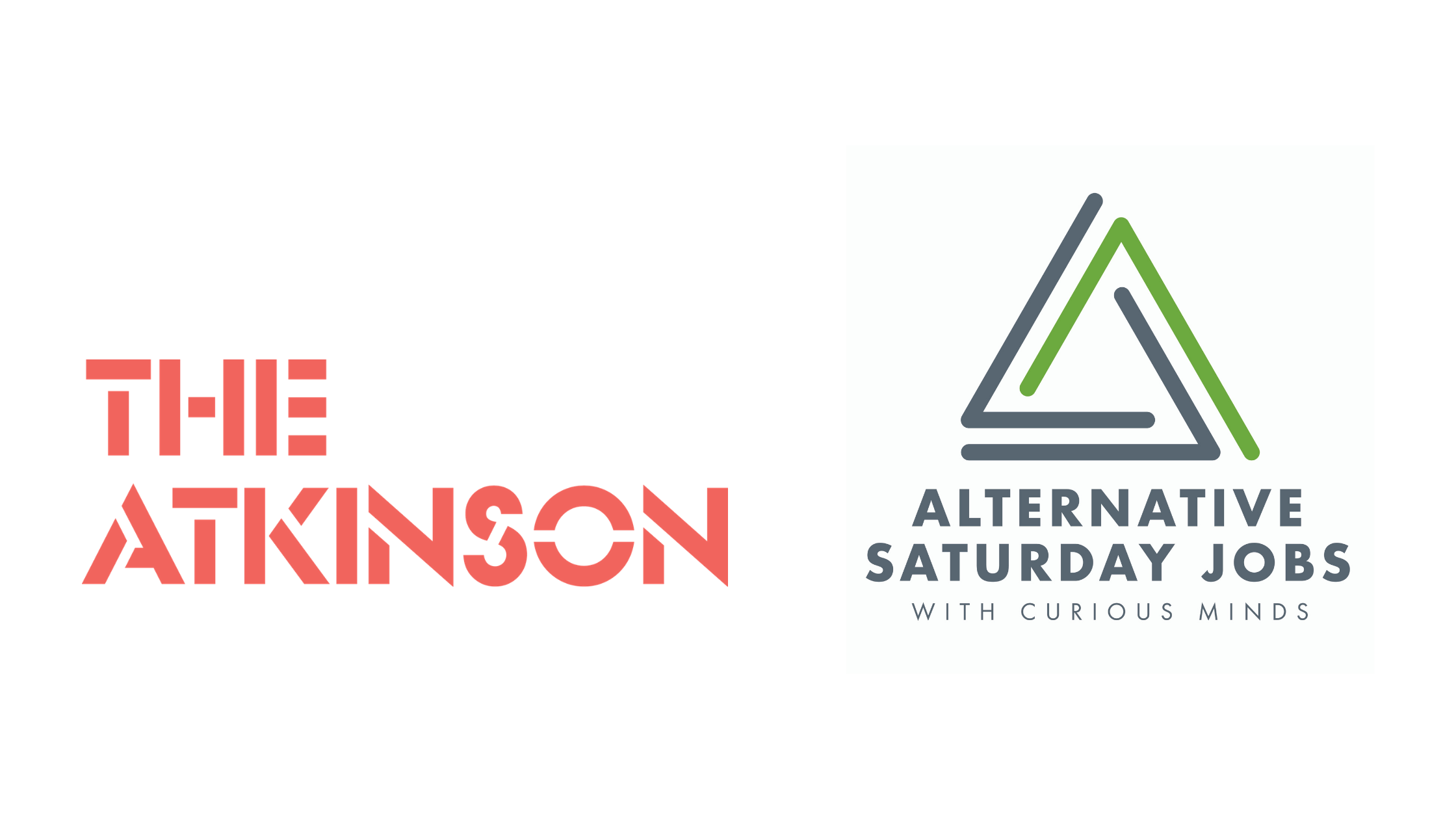 The Atkinson logo and Alternative Saturday Jobs logo