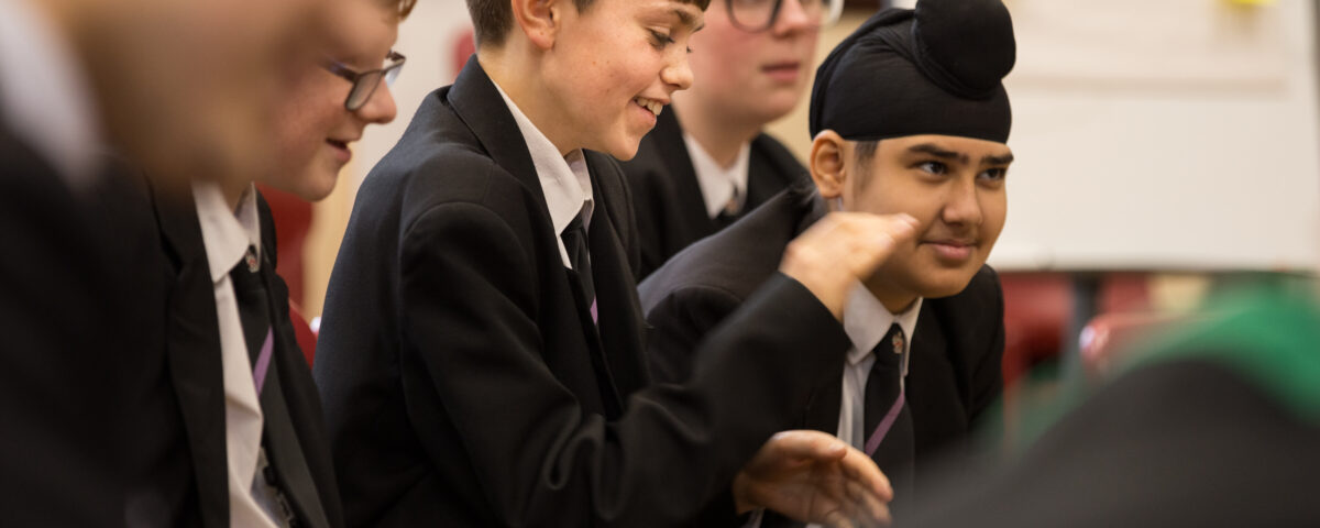 Young people taking part in a school based training activity.